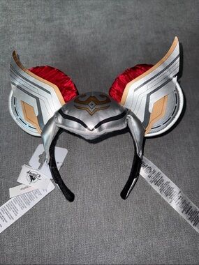Disney Parks Thor-inspired Winged Ears Headband in Silver & Red
